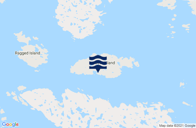 Mappa delle maree di Deer Island, Canada