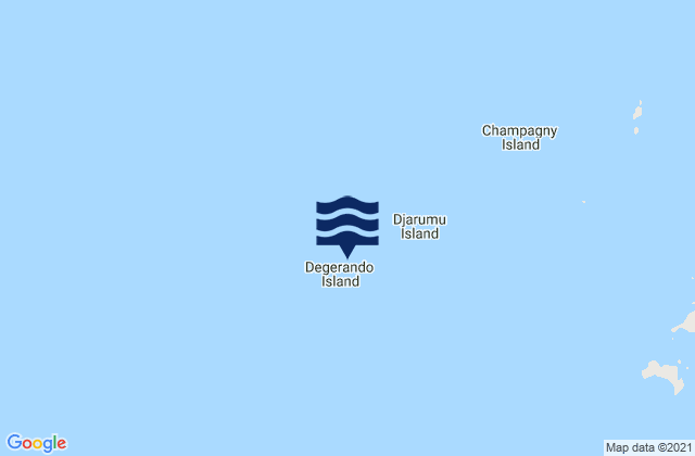 Mappa delle maree di Degerando Island, Australia