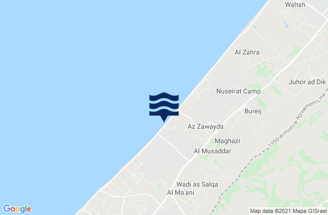 Mappa delle maree di Deir Al Balah, Palestinian Territory