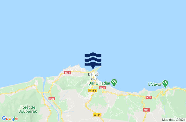 Mappa delle maree di Dellys, Algeria