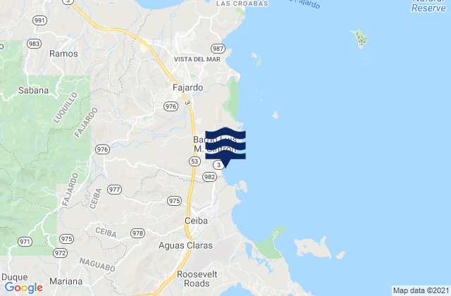 Mappa delle maree di Demajagua Barrio, Puerto Rico
