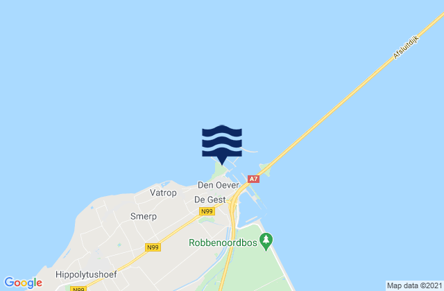 Mappa delle maree di Den Oever, Netherlands
