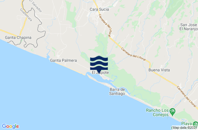 Mappa delle maree di Departamento de Ahuachapán, El Salvador