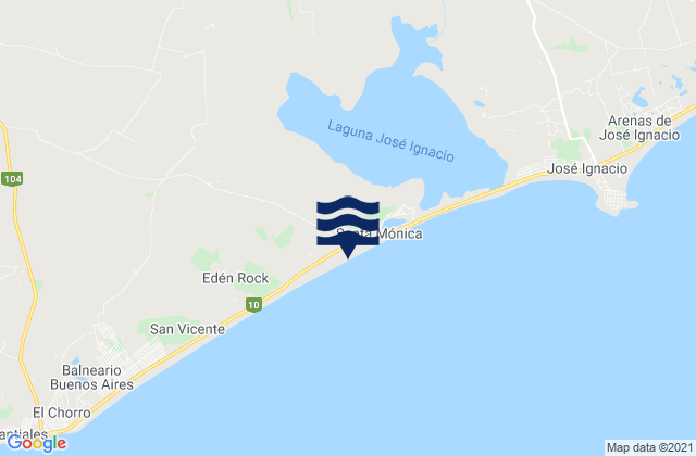 Mappa delle maree di Departamento de Maldonado, Uruguay