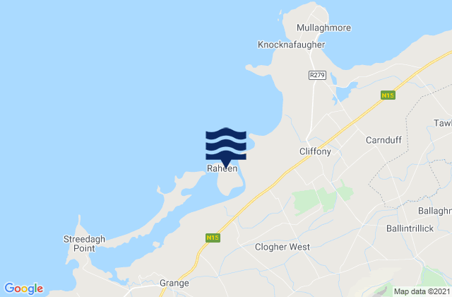 Mappa delle maree di Dernish Island, Ireland
