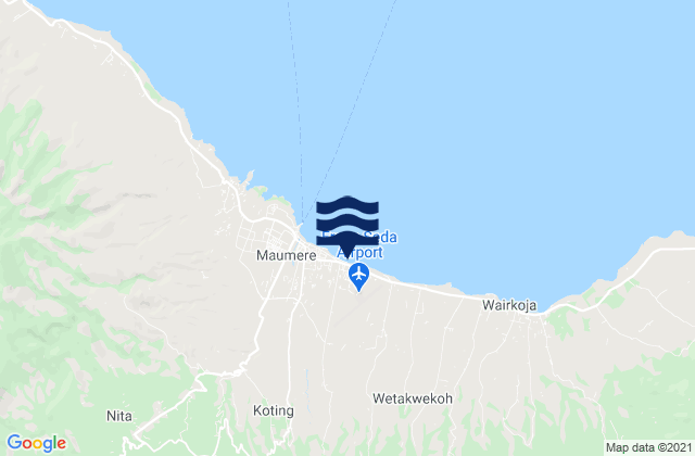 Mappa delle maree di Detung, Indonesia