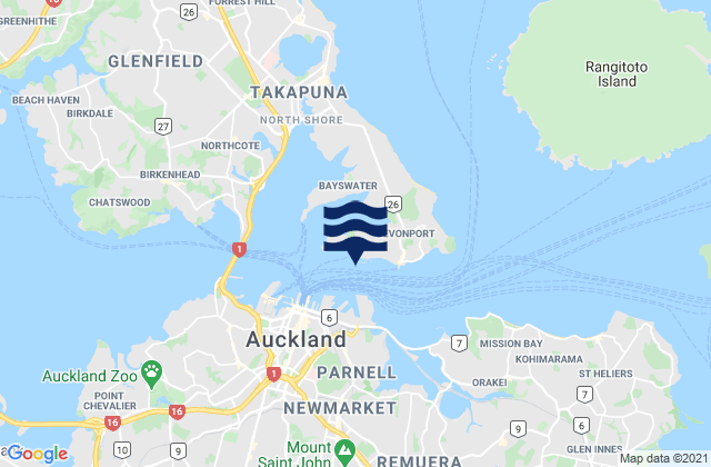 Mappa delle maree di Devonport Naval Base, New Zealand
