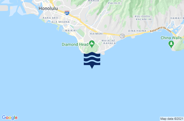 Mappa delle maree di Diamond Head, United States