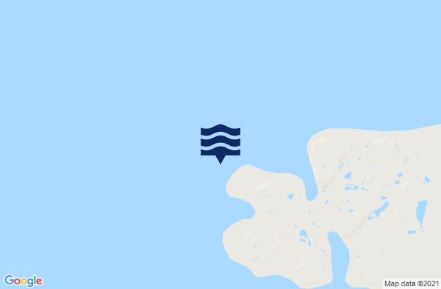 Mappa delle maree di Digges Islet, Canada