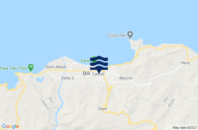 Mappa delle maree di Dili, Timor Leste