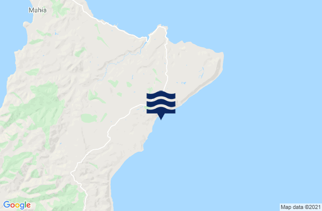 Mappa delle maree di Diners Beach, New Zealand