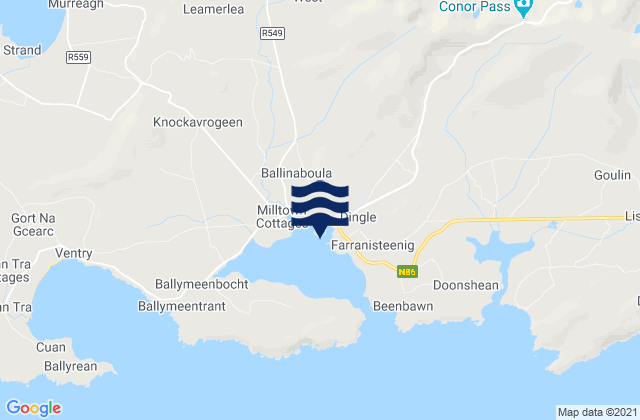 Mappa delle maree di Dingle Harbour, Ireland