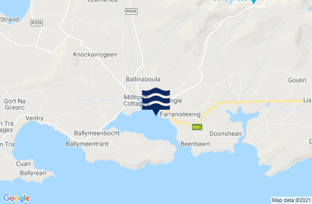Mappa delle maree di Dingle, Ireland