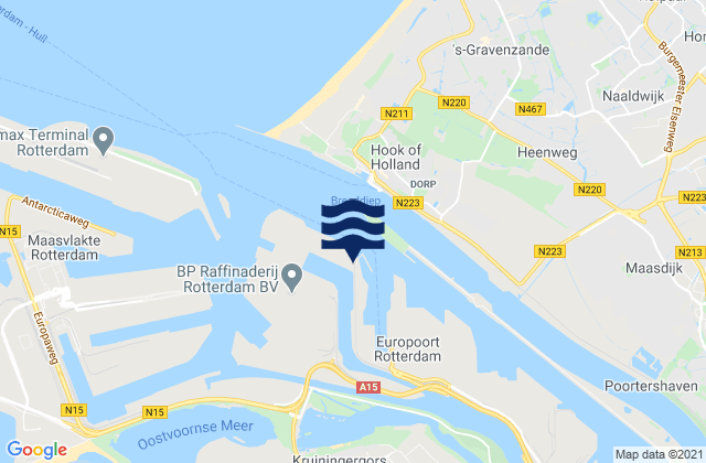 Mappa delle maree di Dintelhaven, Netherlands
