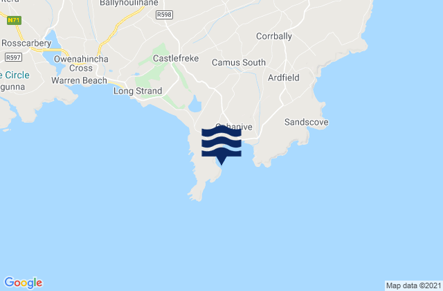 Mappa delle maree di Dirk Bay, Ireland