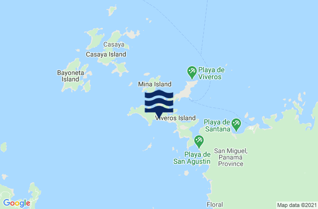 Mappa delle maree di Distrito de Balboa, Panama