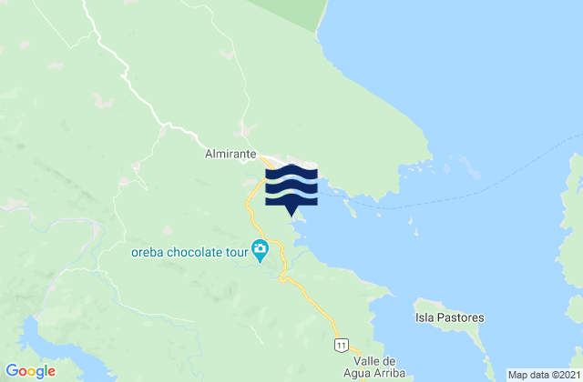Mappa delle maree di Distrito de Changuinola, Panama