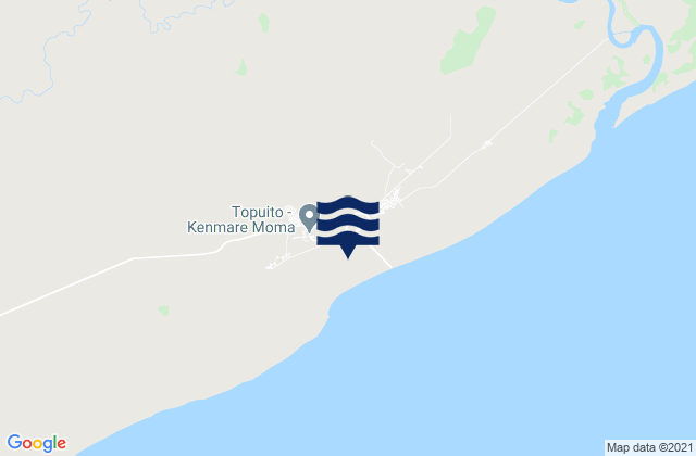 Mappa delle maree di Distrito de Larde, Mozambique
