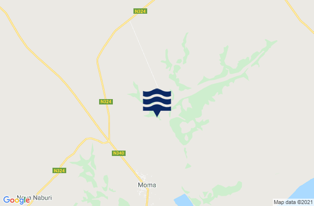 Mappa delle maree di Distrito de Moma, Mozambique