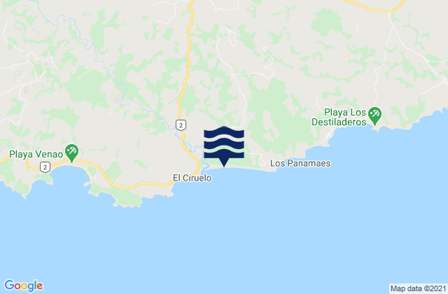 Mappa delle maree di Distrito de Pedasí, Panama