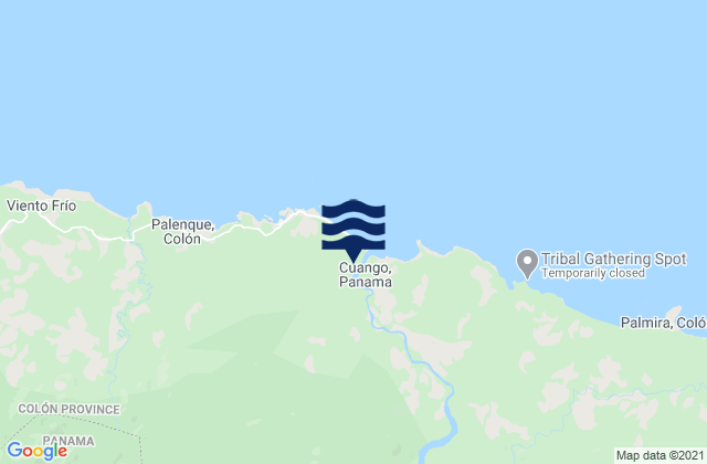 Mappa delle maree di Distrito de Santa Isabel, Panama