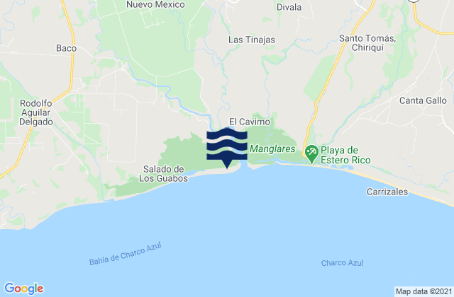 Mappa delle maree di Divalá, Panama