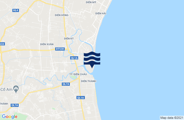 Mappa delle maree di Diễn Châu, Vietnam
