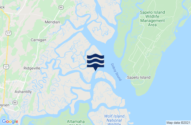 Mappa delle maree di Doboy Island (North River), United States