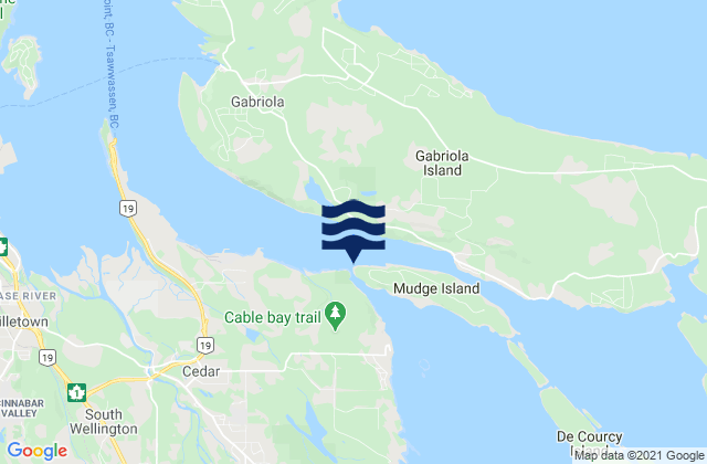 Mappa delle maree di Dodd Narrows, Canada