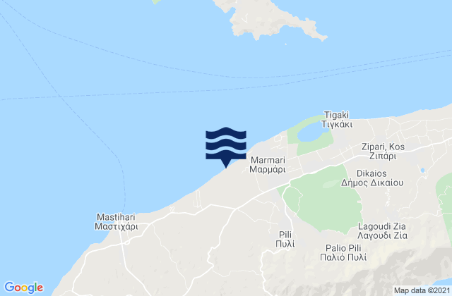 Mappa delle maree di Dodecanese, Greece