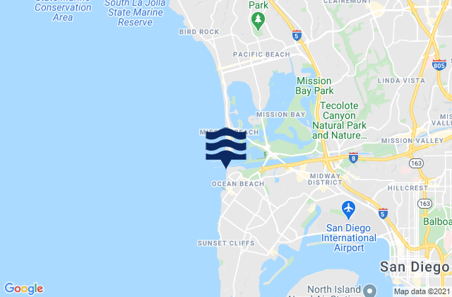 Mappa delle maree di Dog Beach, United States
