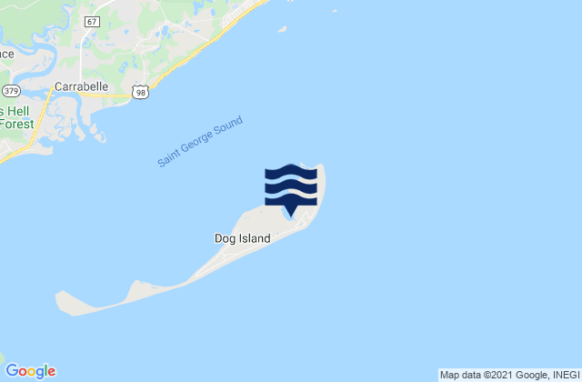 Mappa delle maree di Dog Island East End, United States