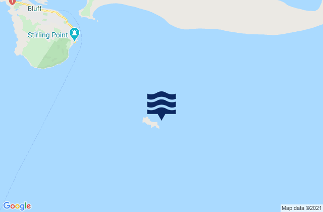 Mappa delle maree di Dog Island, New Zealand