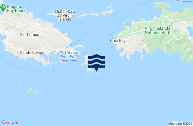 Mappa delle maree di Dog Island St. Thomas, U.S. Virgin Islands