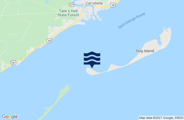 Mappa delle maree di Dog Island West End, United States