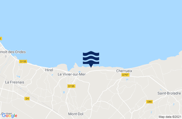 Mappa delle maree di Dol-de-Bretagne, France