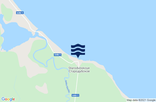 Mappa delle maree di Dolinsk, Russia