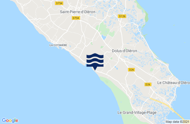 Mappa delle maree di Dolus-d'Oléron, France