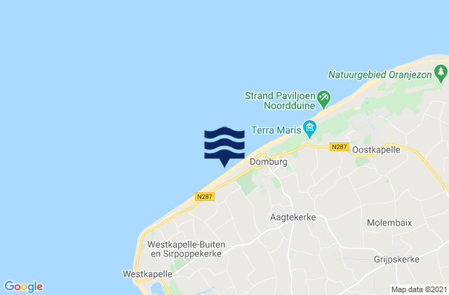 Mappa delle maree di Domburg, Netherlands