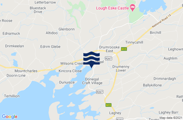 Mappa delle maree di Donegal, Ireland