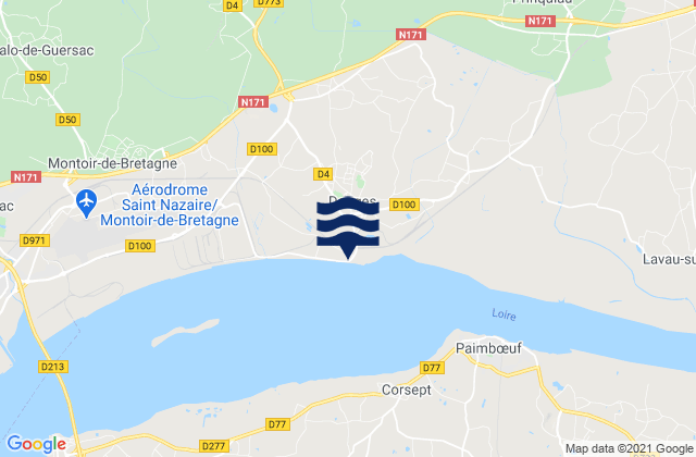 Mappa delle maree di Donges, France
