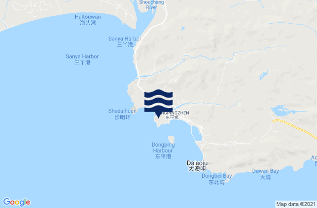 Mappa delle maree di Dongping, China