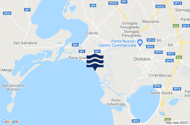 Mappa delle maree di Donigala Fenugheddu, Italy