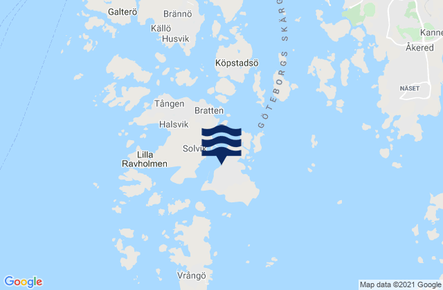 Mappa delle maree di Donsö, Sweden