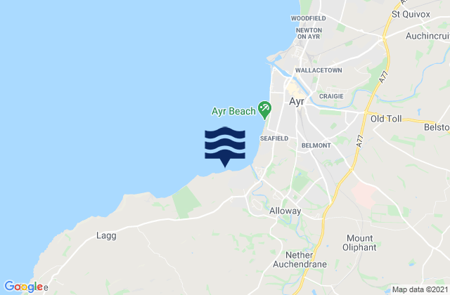Mappa delle maree di Doonfoot Beach, United Kingdom