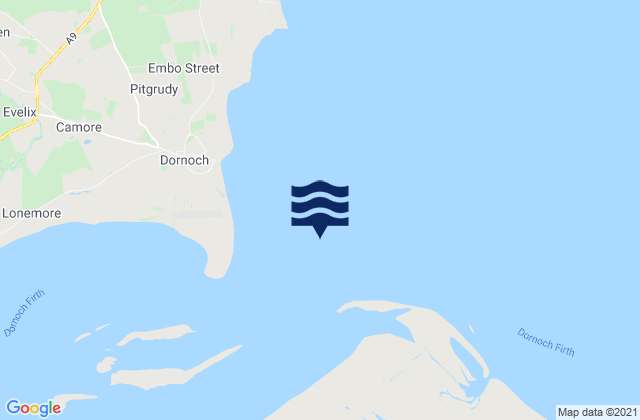 Mappa delle maree di Dornoch Firth, United Kingdom
