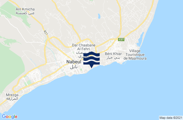 Mappa delle maree di Douane, Tunisia