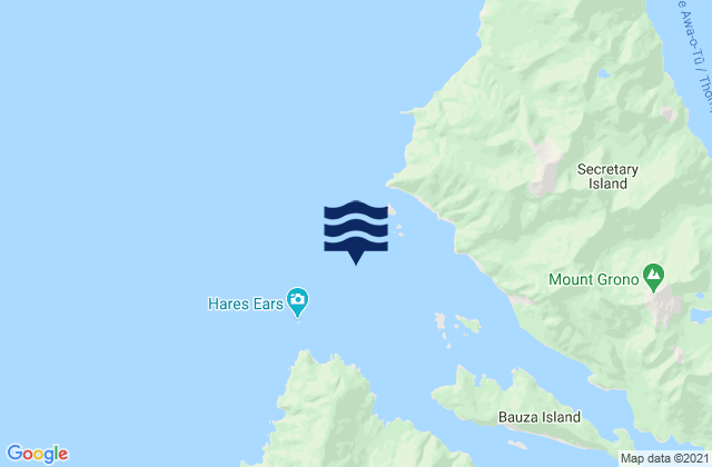 Mappa delle maree di Doubtful Sound/Patea, New Zealand
