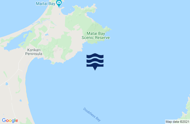 Mappa delle maree di Doubtless Bay, New Zealand