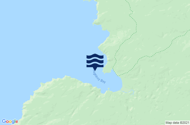 Mappa delle maree di Doughboy Bay, New Zealand